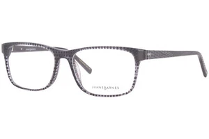 Jhane Barnes Quark CC Eyeglasses Men's Charcoal Full Rim Rectangle Shape 57mm - Picture 1 of 5