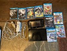 Nintendo Wii U 32GB Black Console Deluxe Set with 9 Game Bundle