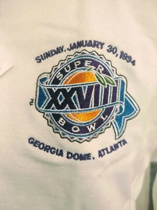 1994 Dallas Cowboys Super Bowl Buffalo Georgia Dome Vintage Polo Shirt ๐๐ - Picture 1 of 12