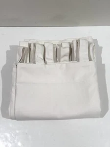Pottery Barn groß 100 x 96 100 % Polyester Canvas dicke Lasche oben 1 Vorhang elfenbein - Bild 1 von 9