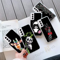 For Samsung Models S21 S20 FE A21s Giraffe Panda GEL Phone Case Cover 091B