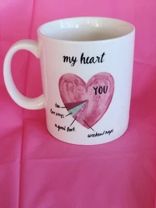 My Heart Chart Valentine Day mug with a whimsical and touching heart chart - Picture 1 of 7