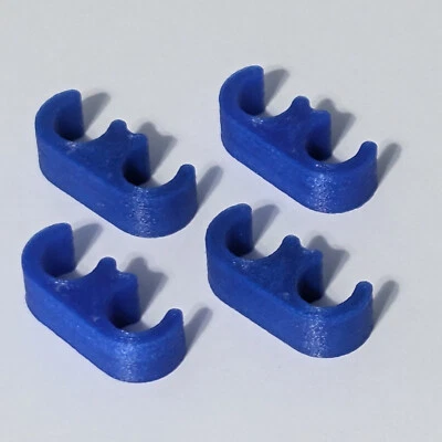 Separadores de cables de bujía de nailon azul de 10 mm para 2 cables - Juego de 4 Foto 1 de 3