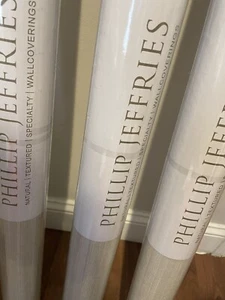 Phillip Jeffries Wallpaper # 5528, Dew Drops, Bermuda Hemp 3 Rolls - Picture 1 of 6
