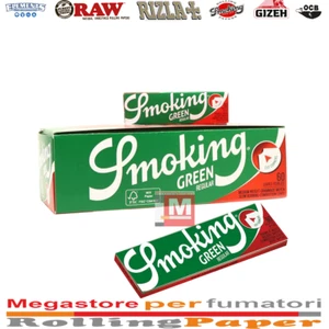 Cartine Smoking Green Corte – 50 Libretti Regular Verdi con Angoli Tagliati - Zdjęcie 1 z 1