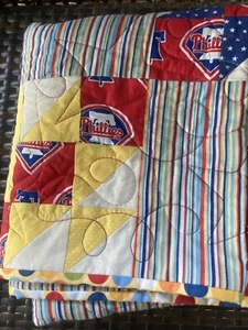 Handmade Phillies Baby Quilt Philadelphia Baseball Blanket World Series 2022! - Picture 1 of 6