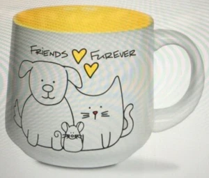 NEW BLOBBY DOG Friends Furever 37139 18 oz ounce oversized ceramic mug NIB X119 - Picture 1 of 2