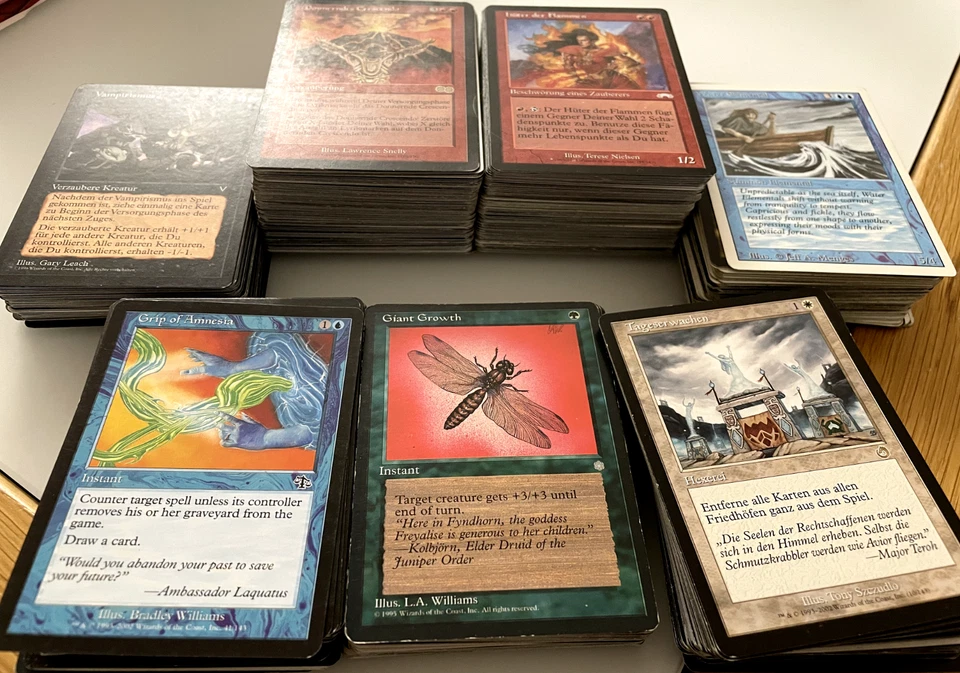 450 ALTE Deutsche & englische Magic Karten Commons Uncommons Rares MtG Sammlung - Bild 1 von 1