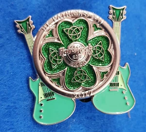 BILOXI ST PATRICK'S DAY GREEN 3D SHAMROCK WINDOW GUITARS 2017 Hard Rock Cafe PIN - Picture 1 of 1