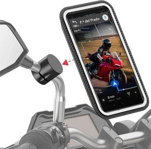 , Soporte Movil Moto Magnético PRO Para Espejo De Moto Y Scooter. Universal Y An - Imagen 1 de 12
