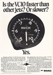 1968 BOAC: Is VC10 Faster Than Other Jets Vintage Print Ad - Picture 1 of 1