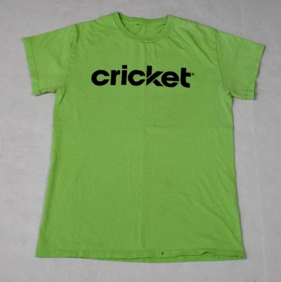 Vintage T-Shirt Size S Y2K Lime Green Cotton Cricket Wireless Logo Tee - Image 1 of 4