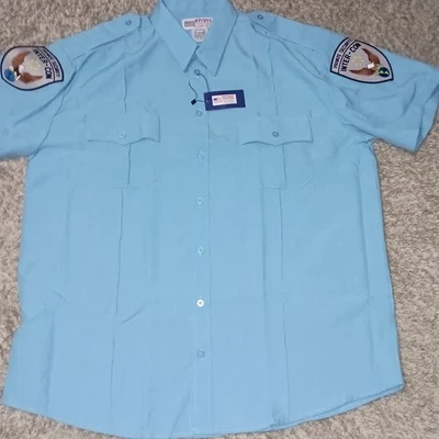 Camisa Para Hombre Patrulla Nacional Inter-Con Abotonada Talla XXL Azul Seguridad Foto 1 de 4