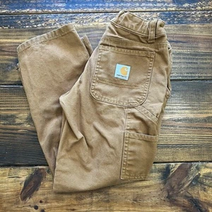 Carhartt Youth Boy's Size 8 Carpenter Pants With Adjustable Waist - Picture 1 of 6