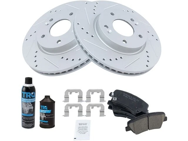 Kit de pastillas de freno delanteras y rotor TRQ 27BR73W para Hyundai Elantra 2013-2014 cupé Foto 1 de 1