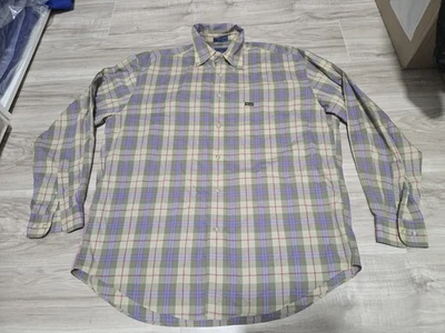 Faconnable Men's Plaid Button Down Shirt Green Check Large - Image 1 of 4