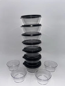 Tupperware Crystal Clear Store & Serve Collection Clearly Elegant 11 Piece Small - Picture 1 of 5