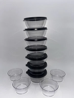 Tupperware Crystal Clear Store & Serve Collection Clearly Elegant 11 Piece Small - Image 1 of 4