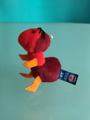 "TRUDI" mini peluche Formica, colore rosso e bordò, altezza 8 cm. - Image 1 of 4