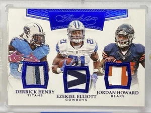 2016 Flawless EZEKIEL Elliott DERRICK HENRY RC ROOKIE PATCH SP #3/5 - Picture 1 of 16