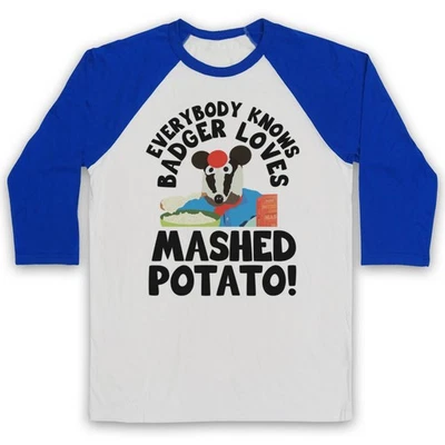 Bodger & Badger Everybody Knows Loves Mashed Potato 3/4 Sleeve Baseball Tee - Image 1 of 4