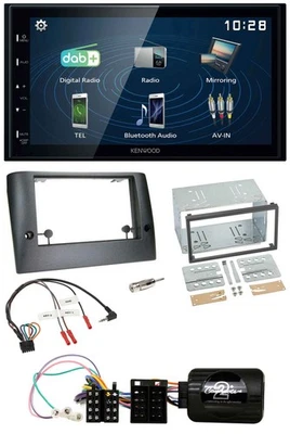 Kenwood 2DIN Bluetooth Lenkrad USB DAB Autoradio für Fiat Stilo 2005-2007 - Bild 1 von 4