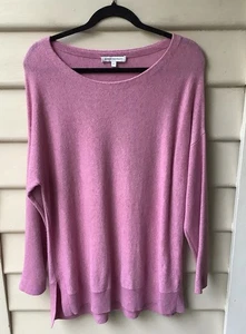 Sportscraft Jumper Wool Cotton Cashmere Mix Lilac M 12 Knit Slit Sides As New - Bild 1 von 11