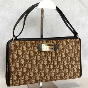 Christian Dior Tasche Trotter Hand Schulter Handtasche braun gold limitiertes Modell authentisch - Bild 1 von 24