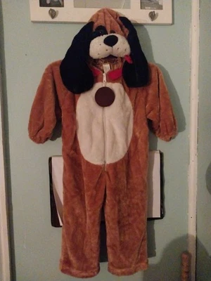 Totally Ghoul Boys' Toddler Youth Brown Plush Dog Jumper Halloween Costume 7-9 - Image 1 of 4