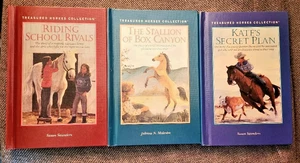 3 HB "Treasured Horses Coll" Books~Kate's Secret Plan/The Stallion of Box Canyon - Foto 1 di 3