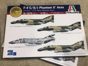 1/72 F-4 C/D/J Phantom II -- USAF / US Navy Vietnam Aces ~ Italeri No. 1373 - Picture 1 of 3