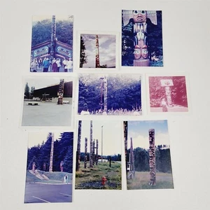 9 Vintage Fotos Totempfähle Indianer Tourismus 50er-80er Jahre Fotografie Lot - Bild 1 von 11