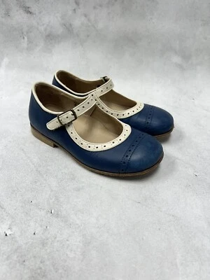Pepe blue beige leather shoes size 27 Toddler Girl  - Image 1 of 4