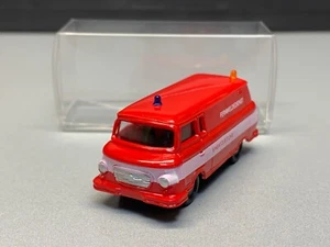 Barkas FW Fernmeldedienst Kasten Wagen Bus Van DDR rot s.e.s minicars H0 1:87 - Bild 1 von 12