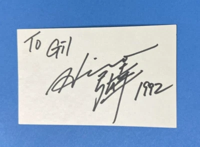 HIRO MATSUSHITA ~ Signed/Auto 3x5 Index Card RACE CAR DRIVER ~ No COA - Image 1 of 3