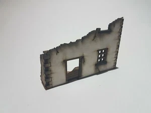 Set 28mm WW2 Casa Danneggiata (B) MDF Terreno Verniciato Adatto per Azione Bulloni - Foto 1 di 3