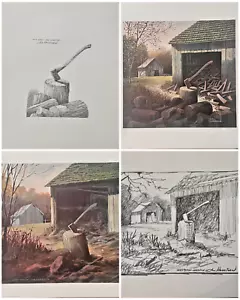 Jim Harrison Woodpile Limited Edition Numbered Print w/Study Prints Set of 4 - Bild 1 von 9