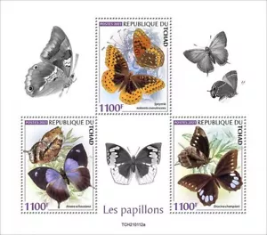 BUTTERFLIES Insects MNH Stamp Sheet #299 (2021 Chad) - Picture 1 of 1