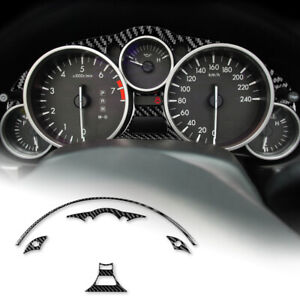 For Mazda MX-5 Miata 2009-2015 Black Speed Indicator Cover Carbon Fiber Sticker