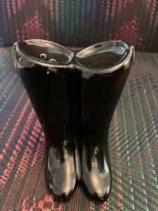 Vintage 1991 Five and Dime Black Riding Boot Salt or Pepper Single Shaker Korea  - Picture 1 of 11