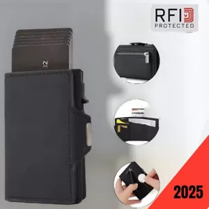 Slim Wallet RFID Geldbeutel mit Münzfach und Kartenfächern Herren Karten Etui - Bild 1 von 7
