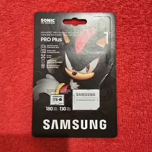 Samsung PRO Plus Sonic The Hedgehog + Adapter 1TB microSDXC Up-to 180MB/s NEW - Picture 1 of 3