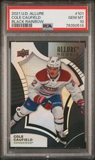 2021 UPPER DECK ALLURE 101 COLE CAUFIELD BLACK RAINBOW PSA GEM MINT 10