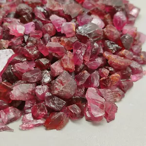 Anillo granate rojo tamaño mezcla áspero granate crudo precio al por mayor piedra preciosa GV44 AU - Imagen 1 de 8
