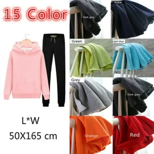 100% Pure Cotton Fleece Plush Fabric Cloth Knit Thick Heavy Hoodie Coat Sew - Picture 1 of 22