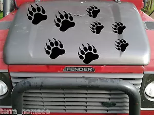 10 x adesivi stampa zampa orso grizzly decalcomanie auto animali molti colori, 4x4 - Foto 1 di 3