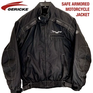 Hein Gericke Safe Armored Motorcycle Jacket Men's Large padded Black Vintage - Picture 1 of 11
