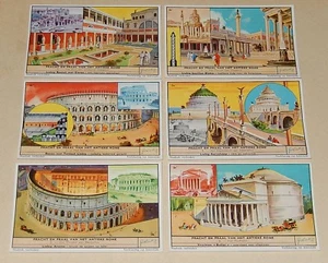 PRACHT en PRAAL van Het ANTIEKE ROME Série complète 6 Chromos LIEBIG en flamand - Picture 1 of 2