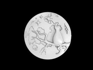 Moon Cat Mold, Bath Bomb Mold, Soap Mold, Chocolate Mold, Craft Mold - Picture 1 of 9