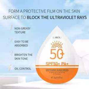 Sunscreen UV Protector Suncream Face Body Whitening SPF50+ 2g M1F9 Sunblock Z8J4 - Bild 1 von 12